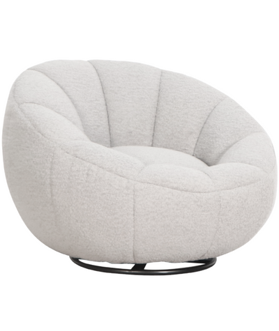 Draaifauteuil Giulia - Bouclé grijs