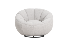 Draaifauteuil Giulia - Bouclé grijs