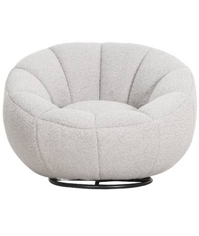 Draaifauteuil Giulia - Bouclé grijs