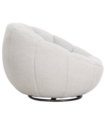 Draaifauteuil Giulia - Bouclé grijs