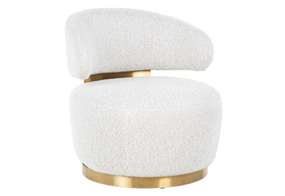 Fauteuil Jaeda - Bouclé Wit
