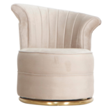 Draaifauteuil Stella - Taupe / Goud - Quartz 903