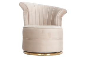 Draaifauteuil Stella - Taupe / Goud