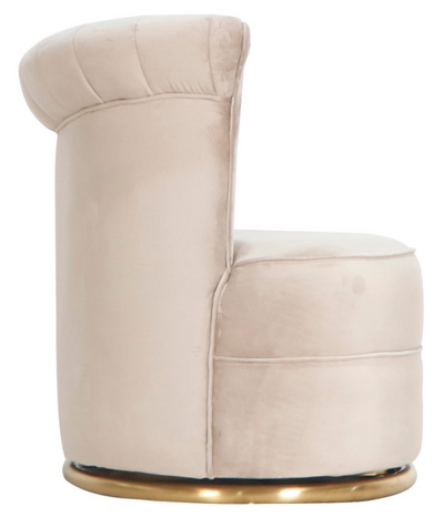 Draaifauteuil Stella - Taupe / Goud - Quartz 903