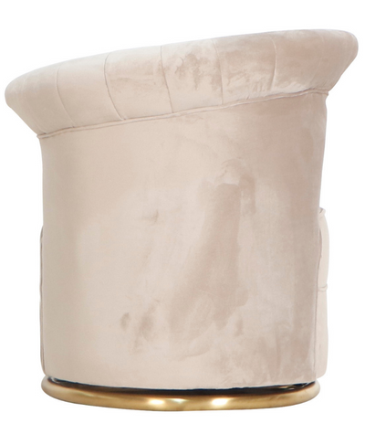 Draaifauteuil Stella - Taupe / Goud - Quartz 903