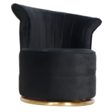 Draaifauteuil Stella - Zwart / Goud - Quartz 800