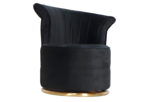 Draaifauteuil Stella - Zwart / Goud