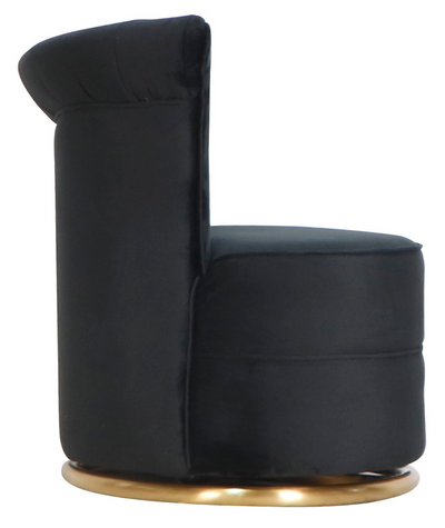 Draaifauteuil Stella - Zwart / Goud - Quartz 800