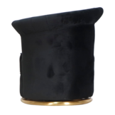 Draaifauteuil Stella - Zwart / Goud - Quartz 800