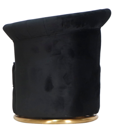 Draaifauteuil Stella - Zwart / Goud - Quartz 800