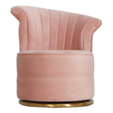 Draaifauteuil Stella - Roze / Goud - Quartz 700