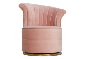 Draaifauteuil Stella - Roze / Goud