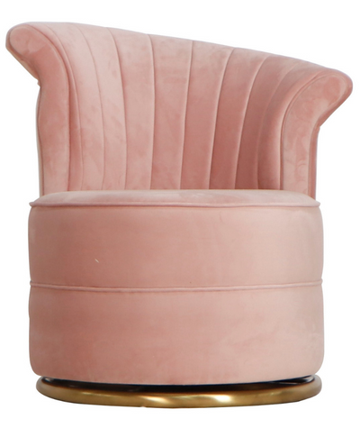 Draaifauteuil Stella - Roze / Goud - Quartz 700