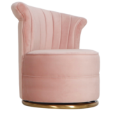 Draaifauteuil Stella - Roze / Goud - Quartz 700