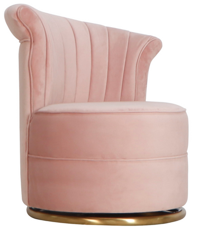 Draaifauteuil Stella - Roze / Goud - Quartz 700