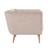 Fauteuil Seattle - Taupe | 1 zits  - Quartz 903 - Gouden poten