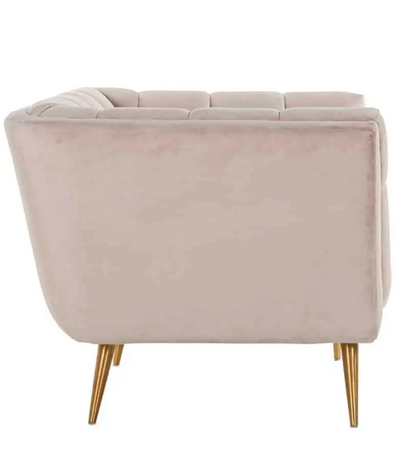 Fauteuil Seattle - Taupe | 1 zits  - Quartz 903 - Gouden poten