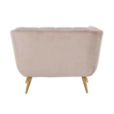 Fauteuil Seattle - Taupe | 1 zits  - Quartz 903 - Gouden poten