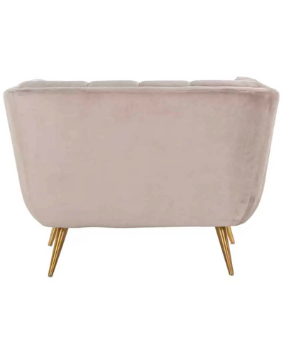 Fauteuil Seattle - Taupe | 1 zits  - Quartz 903 - Gouden poten