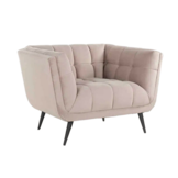 Fauteuil Seattle - Taupe | 1 zits  - Quartz 903 - Zwarte poten