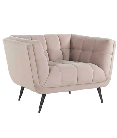 Fauteuil Seattle - Taupe | 1 zits  - Quartz 903 - Zwarte poten