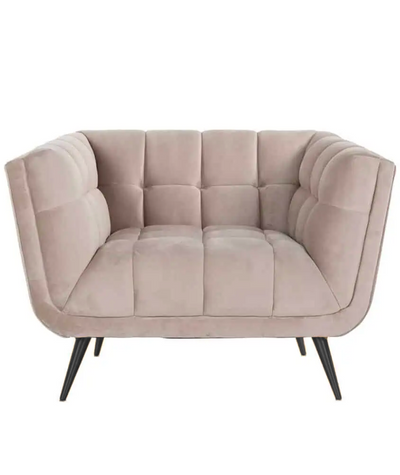 Fauteuil Seattle - Taupe | 1 zits  - Quartz 903 - Zwarte poten