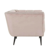 Fauteuil Seattle - Taupe | 1 zits  - Quartz 903 - Zwarte poten