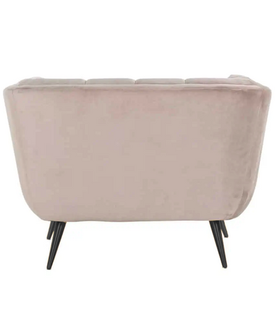 Fauteuil Seattle - Taupe | 1 zits  - Quartz 903 - Zwarte poten