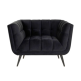 Fauteuil Seattle - Zwart | 1 zits  - Quartz 800 - Zwarte poten