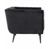 Fauteuil Seattle - Zwart | 1 zits  - Quartz 800 - Zwarte poten