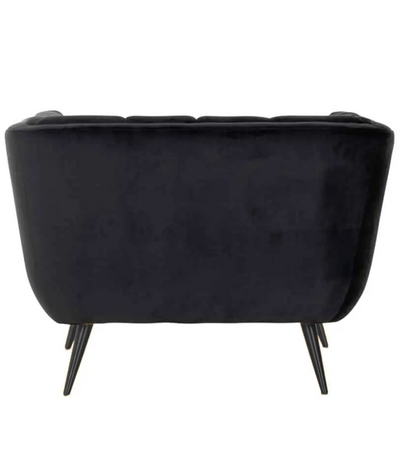 Fauteuil Seattle - Zwart | 1 zits  - Quartz 800 - Zwarte poten