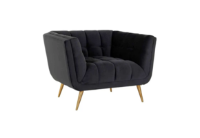 Fauteuil Seattle - Zwart  | Goud