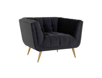 Fauteuil Seattle - Zwart | Goud