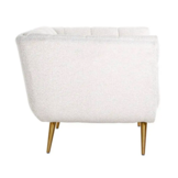 Fauteuil Seattle - Bouclé Wit | 1 zits  - Copenhagen 900 - Gouden poten