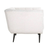 Fauteuil Seattle - Bouclé Wit | 1 zits  - Copenhagen 900 - Zwarte poten