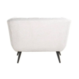 Fauteuil Seattle - Bouclé Wit | 1 zits  - Copenhagen 900 - Zwarte poten
