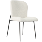Eetkamerstoel Rosa - Bouclé wit / zwart - Copenhagen 900