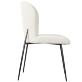 Eetkamerstoel Rosa - Bouclé wit / zwart - Copenhagen 900