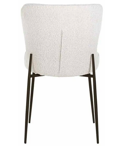 Eetkamerstoel Rosa - Bouclé wit / zwart - Copenhagen 900