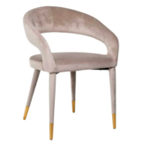 Eetkamerstoel Giulio Taupe Velvet - Quartz 903