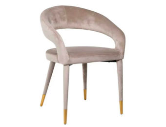 Eetkamerstoel Giulio Taupe Velvet