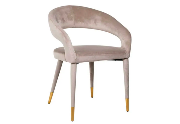 Eetkamerstoel Giulio Taupe Velvet
