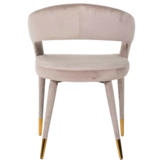 Eetkamerstoel Giulio Taupe Velvet - Quartz 903