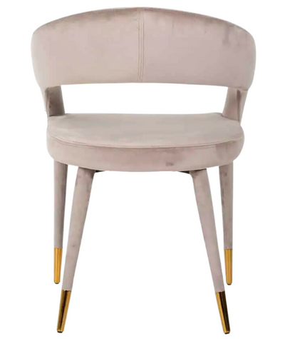 Eetkamerstoel Giulio Taupe Velvet - Quartz 903