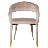 Eetkamerstoel Giulio Taupe Velvet - Quartz 903