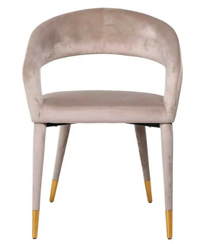 Eetkamerstoel Giulio Taupe Velvet - Quartz 903