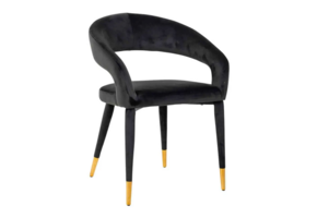 Eetkamerstoel Giulio Zwart Velvet