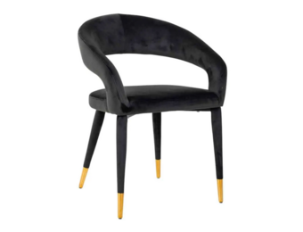 Eetkamerstoel Giulio Zwart Velvet