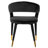 Eetkamerstoel Giulio Zwart Velvet - Quartz 800