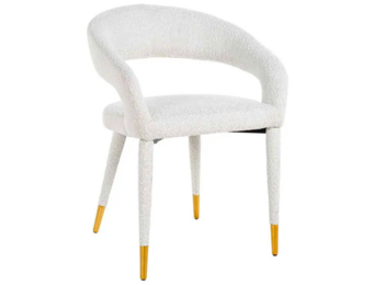 Eetkamerstoel Giulio Bouclé Wit